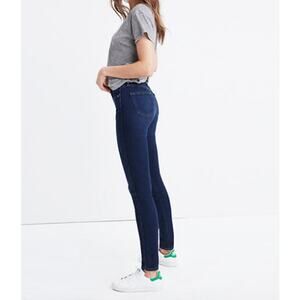 Madewell 10" High-Rise Skinny Haynes Dark Vintage Wash Denim Jeans, Size 25